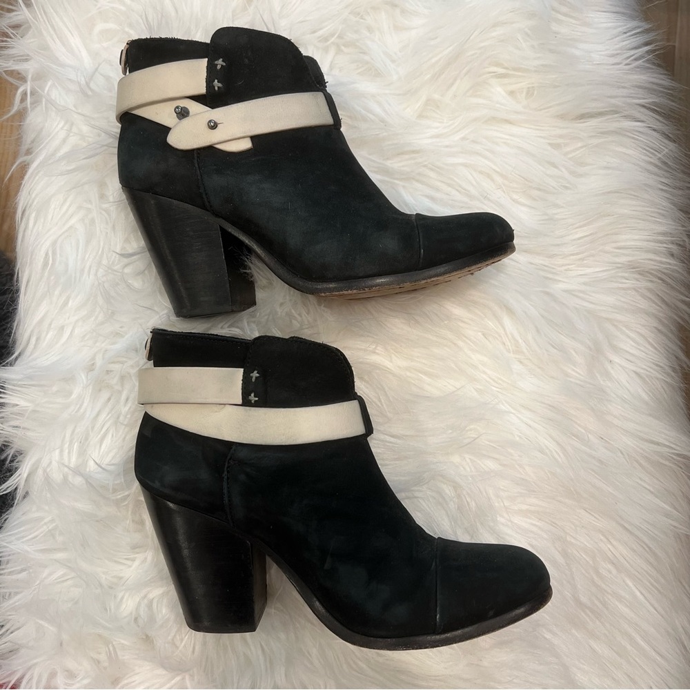Rag & bone Harrow black suede booties